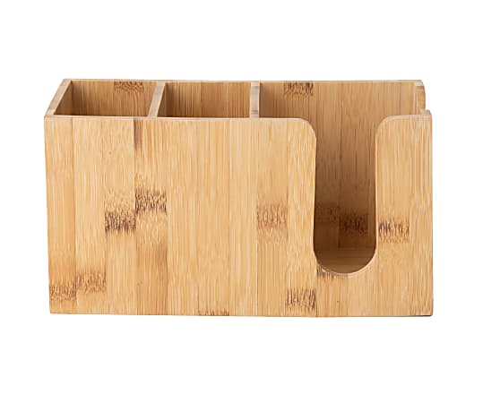 Mind Reader 3-Compartment Cup Caddy, Brown