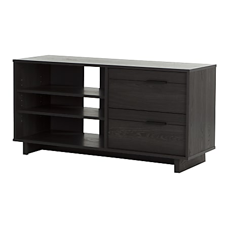 South Shore Fynn TV Stand With Drawers For TVs Up To 55'', Gray Oak