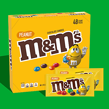M Ms Peanut Chocolate Candies 1.74 Oz Box Of 48 - Office Depot