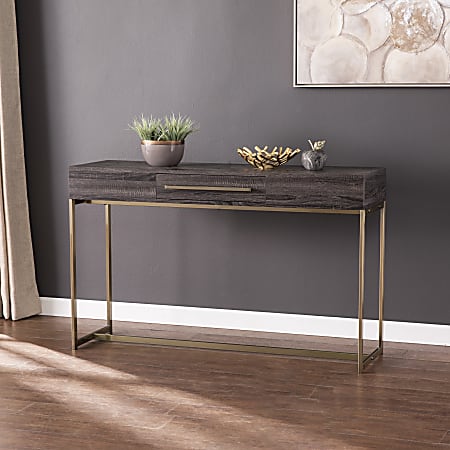 Long console discount table with stools