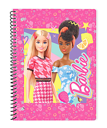 Innovative Designs Licensed Notebook, 11” x 8-1/2”, 1 Subject, College Ruled, 70 Sheets, Barbie