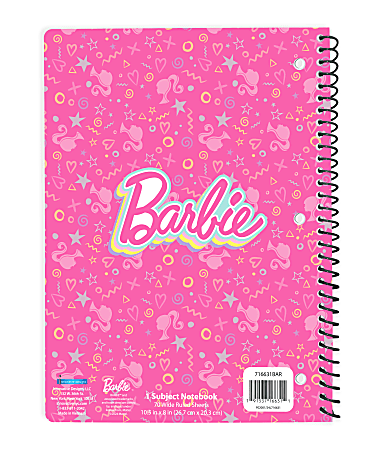 Barbie notebooks for school sales