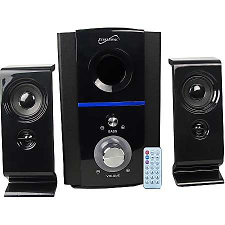 Supersonic SC-1126 2.1 Bluetooth Speaker System - 25 W RMS - 18 Hz to 50 Hz - USB
