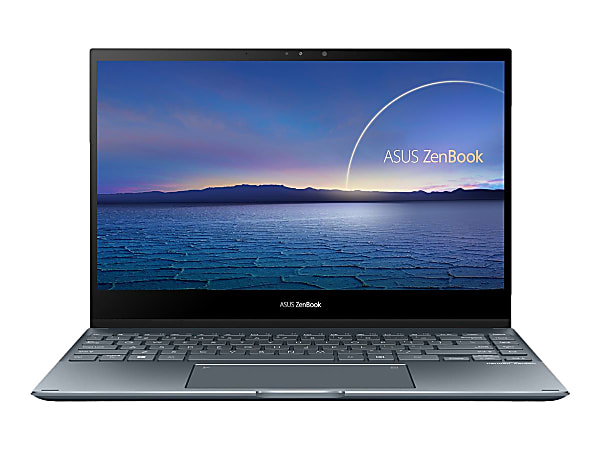 Asus ZenBook Flip 13 Laptop, 13.3" Touchscreen, Intel® Core™ i7, 16GB Memory, 512GB Solid State Drive, Pine Gray, Windows® 10 Pro