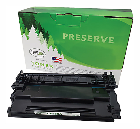 IPW Preserve Remanufactured Extra-High-Yield Black Toner Cartridge Replacement For HP 58A, CF258A, 845-58H-ODP