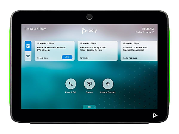 Poly TC10 - Without power cord - touch controller - Certified for Zoom Rooms - black