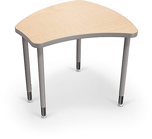 Balt Shapes Desk™ Configurable Student Desking, With Fusion Maple Book Box, Fusion Maple/Platinum