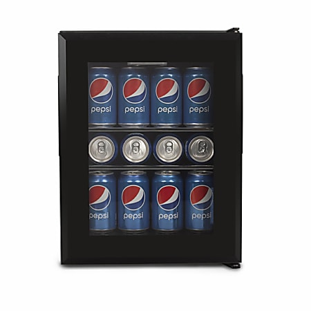 Innovative Frameless Glass Door Minibar, 1.76 Cu. Ft., Black, Total Qty 1