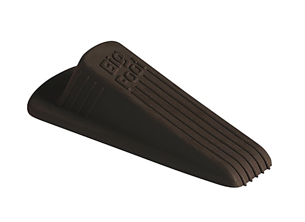 Master Caster® Big Foot® Doorstop, 1 1/4"H x 2"W x 4 3/4"D, Brown