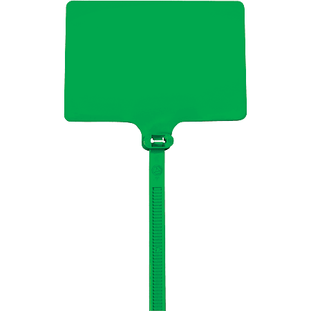 Office Depot® Brand Identification Cable Ties, 6", Green, Case Of 100