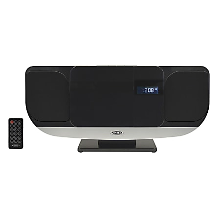 JENSEN Bluetooth JBS 215 Wall Mountable Music System With CD Player And FM  Radio 9.1 H x 19.6 W x 4.9 D Black - Office Depot