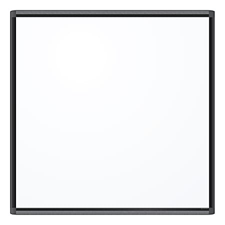 U Brands PINIT Magnetic Dry-Erase Whiteboard, 35" x 35", Aluminum Frame With Black Finish