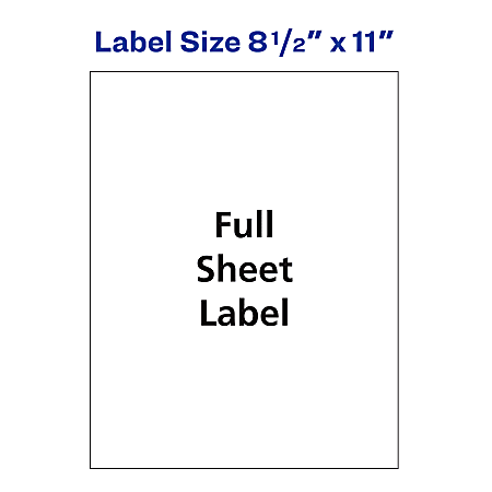 Avery Easy Peel Clear Full Sheet Labels 8665 Full Sheet 8 12 x 11 Box ...