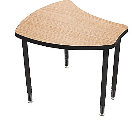 Balt Shapes Desk™ Configurable Student Desking, Castle Oak/Black