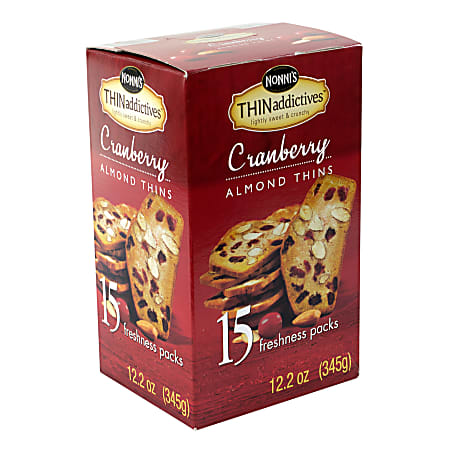 THINaddictives Cranberry Almond Thins, 15 Count