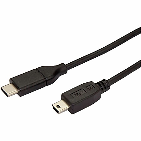 StarTech.com USB-C to Mini-USB Cable - M/M - 2 m 6ft - USB 2.0 - 6.60 ft USB Data Transfer Cable for Camera, Notebook, GPS - First End: 1 x Type B Male Mini USB - Second End: 1 x Type C Male USB - 60 MB/s - Shielding - Nickel Plated Connector - Black