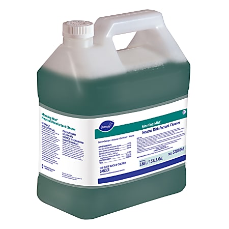 Diversey™ Morning Mist® Neutral Disinfectant Cleaner, Fresh Scent, 192 Oz Bottle, Case Of 2
