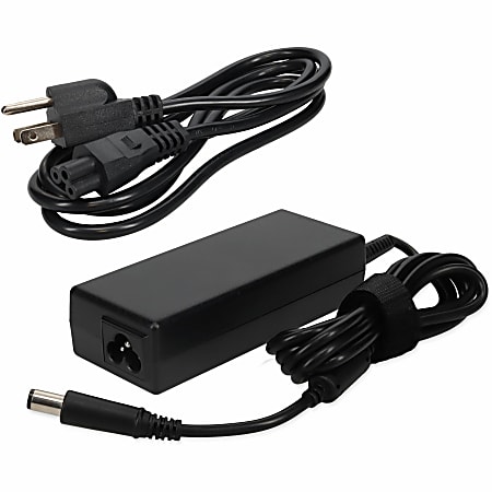 AddOn HP® 391173-001 Compatible 90W 19V at 4.7A Black 7.4 mm x 5.0 mm Laptop Power Adapter and Cable, 391173001AA