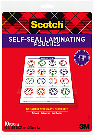 Scotch Thermal Laminating Pouches TP3855 20 8 12 x 14 Clear Pack Of 20 Laminating  Sheets - Office Depot