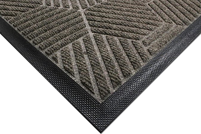 M + A Matting WaterHog Silver Mat, Smooth, 35”H x 116”W, Greige