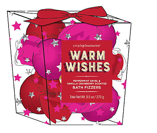 Tri Coastal Design 9-Piece Bath Fizzers Gift Set, Red