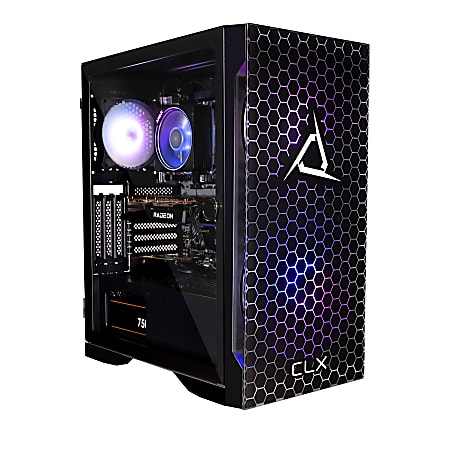 CLX SET TGMSETRXM1625BM Gaming Desktop PC, AMD Ryzen 7, 16GB Memory, 3TB Hard Drive/500GB Solid State Drive, Windows® 10 Home