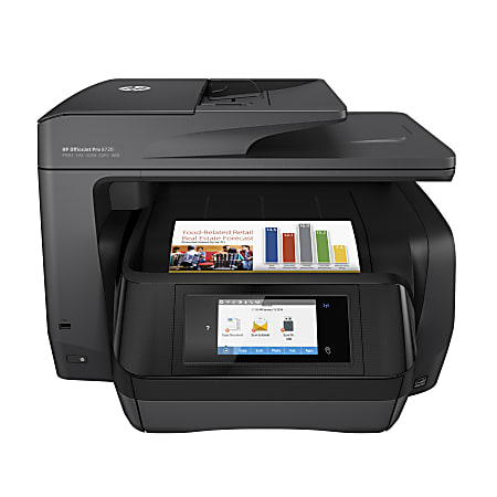 HP OfficeJet Pro 8720 Wireless Inkjet All In One Color Printer - Office  Depot