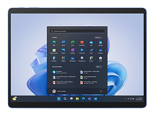 Microsoft Surface Pro 9 for Business - Tablet - Intel Core i7 - 1265U / up to 4.8 GHz - Evo - Win 11 Pro - Intel Iris Xe Graphics - 16 GB RAM - 256 GB SSD - 13" touchscreen 2880 x 1920 @ 120 Hz - Wi-Fi 6E - sapphire