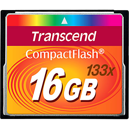 Transcend 16GB CompactFlash (CF) Card - 133x - 16 GB
