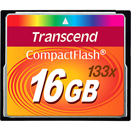 Transcend 16GB CompactFlash (CF) Card - 133x -