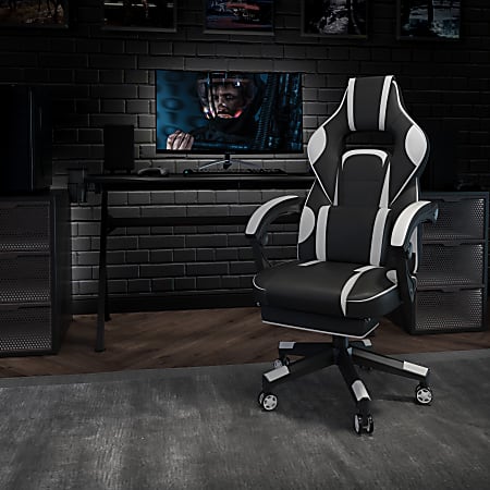 White grey gaming chair shop