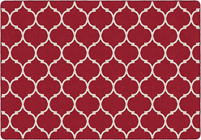 Flagship Carpets Moroccan Trellis Rectangular Rug, 100" x 144", Red