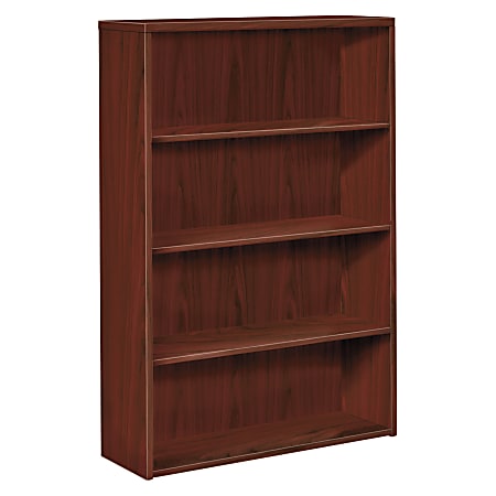 HON® 10500 58"H 4-Shelf Bookcase, Mahogany