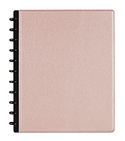 TUL® Discbound Notebook With Pebbled Leather Cover, Letter