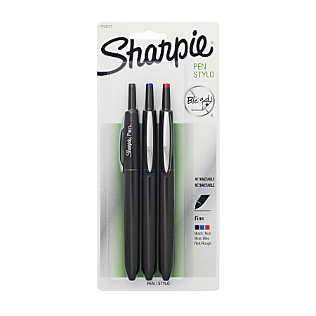 Sharpie Fine Point Pens Fine Point Black Barrels Blue Ink Pack Of