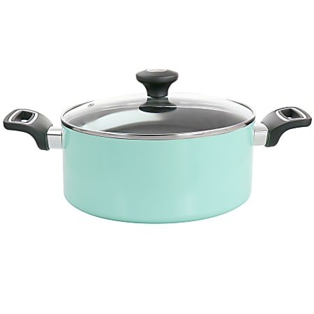 Martha Stewart Enameled Cast Iron Dutch Oven With Lid 7 Quart Turquoise -  Office Depot