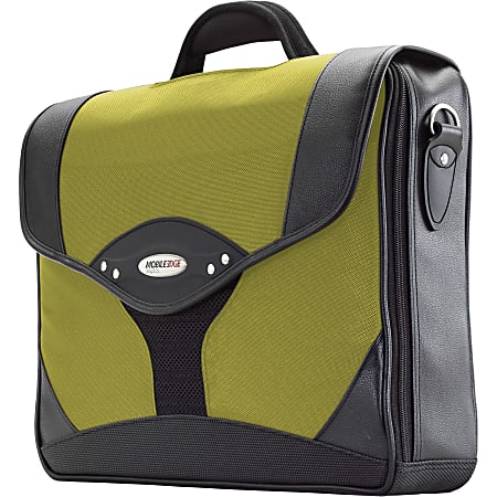 Mobile Edge Select Briefcase - Top-loading - Shoulder Strap, Handle - Leather - Yellow, Black