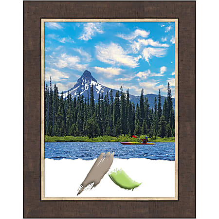 Amanti Art Lined Bronze Picture Frame, 23" x 29", Matted For 18" x 24"
