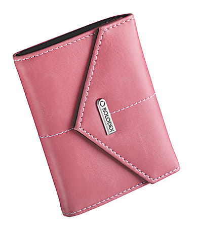 Rolodex® Pink At Work Personal Card Case, 36-Card Capacity