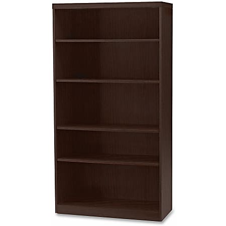 Mayline® Aberdeen 5-Shelf Bookcase, Mocha