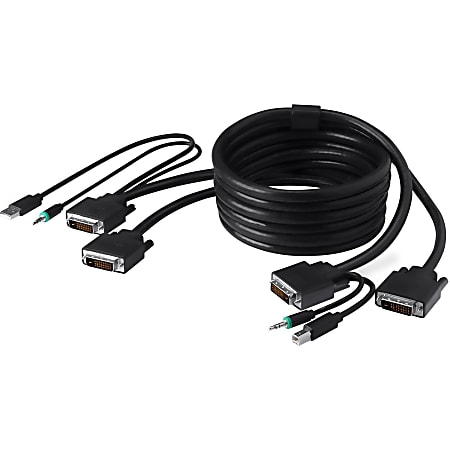 Belkin KVM Cable - 15 ft KVM Cable for KVM Switch, Server, Audio/Video Device
