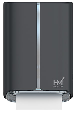Highmark® Mechanical Roll Towel Dispenser, 16-5/8"H x 11-1/2"W x 8-3/4"D, Dark Gray