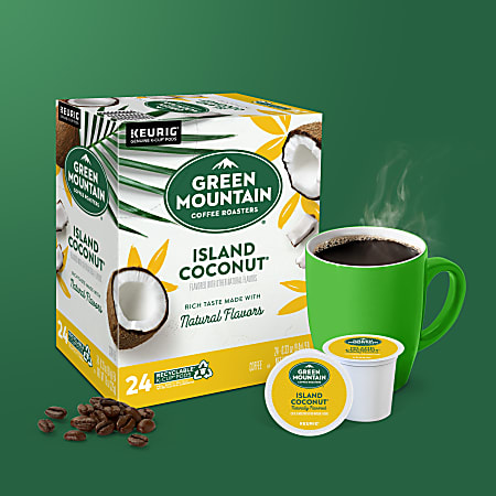 Green mountain island online coconut k cups