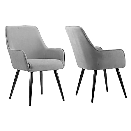 Glamour Home Amir Dining Chairs, Gray, Set Of 2 Chairs
