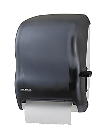 San Jamar Lever-action Jam-resistant Towel Dispenser - Roll Dispenser - Roll - 16.5" Height x 12.9" Width x 9.5" Depth - Plastic - Black Pearl - Durable, Long Lasting, Break Resistant, Lockable, Chemical Resistant, Jam Resistant