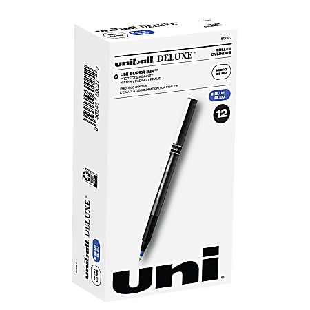 uni-ball® Deluxe Rollerball Pens, Micro Point, 0.5 mm,