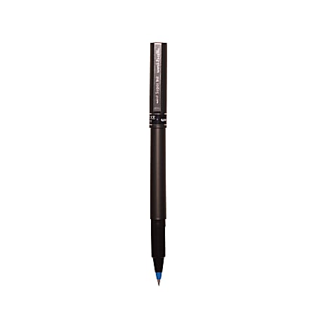 uni Roller Ball Stick Pens, 0.5 mm Micro Tip, Black, Pack of 12