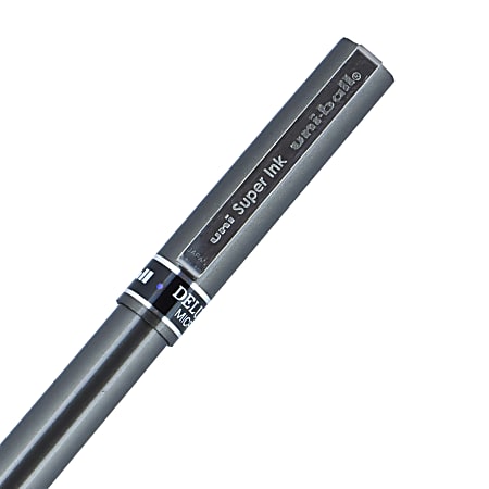 uni ball Rollerball Pens Micro Point 0.5 mm 80percent Recycled Black Barrel  Blue Ink Pack Of 12 Pens - Office Depot