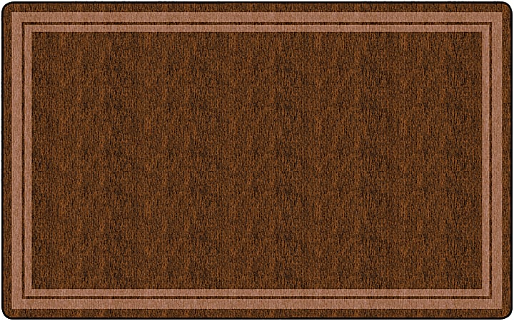 Flagship Carpets Double-Border Rectangular Rug, 90" x 144", Chocolate