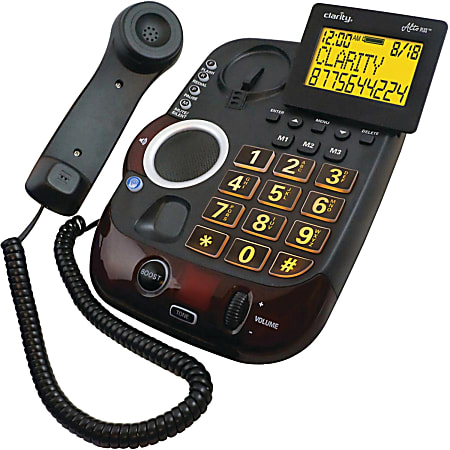 Clarity AltoPlus Standard Corded Phone, Black, 54505.001